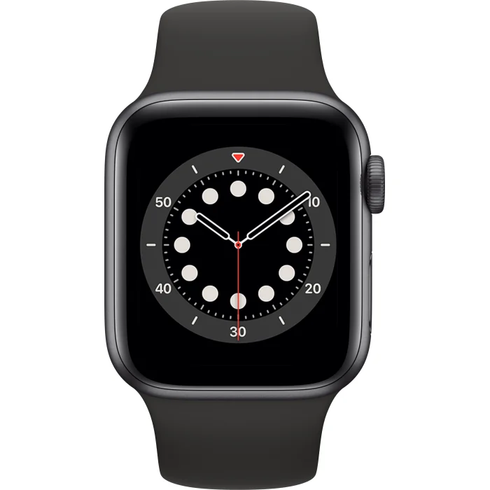Viedpulksteņi Apple Watch Series 6 GPS 44mm Space Gray Aluminium Case with Black Sport Band [Mazlietots]